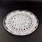 Ivory White Lace Pattern Glass Accent Plate Decorative Serving and Display